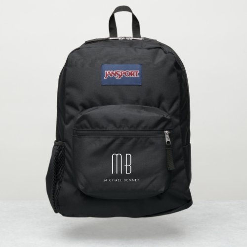 Modern Elegant Monogram JanSport Backpack