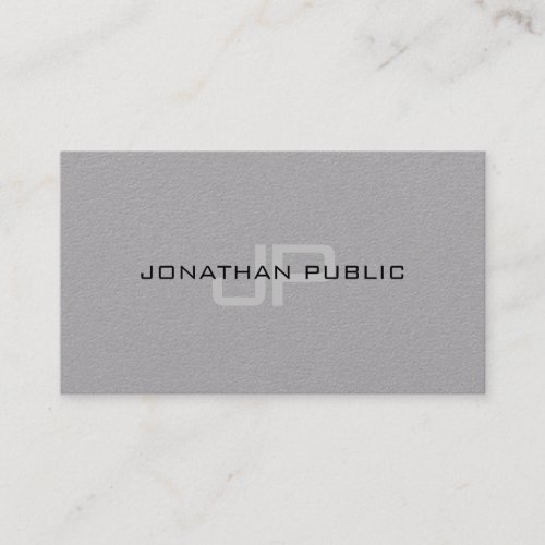 Modern Elegant Monogram Minimalist Template Luxury Business Card