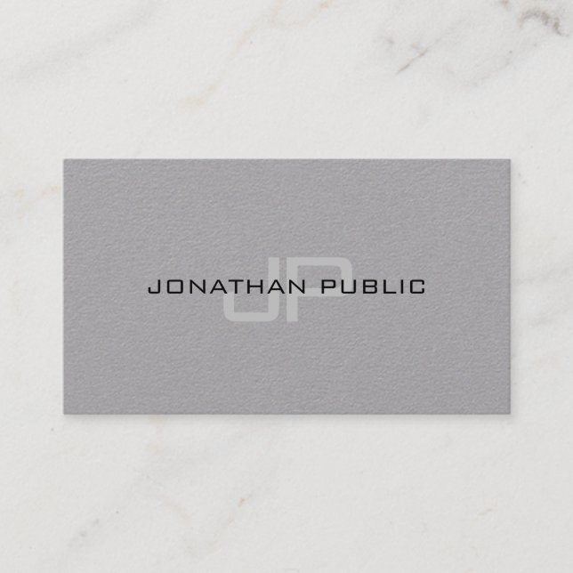 Modern Elegant Monogram Minimalist Template Luxury Business Card (Front)
