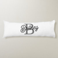 Modern Elegant Monogram Name  Black Gray Script 