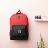 Modern Elegant Monogram Name Port Authority® Backpack (Insitu)