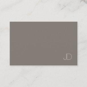 Modern Elegant Monogram Plain Professional Trendy Business Card