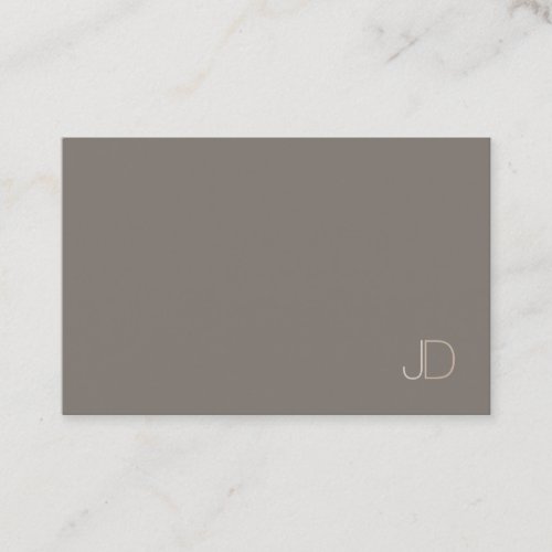 Modern Elegant Monogram Plain Professional Trendy Business Card
