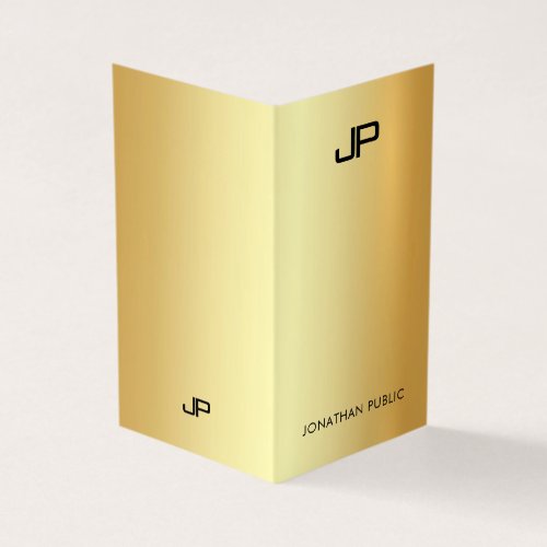 Modern Elegant Monogram Professional Glamour Gold Business Card