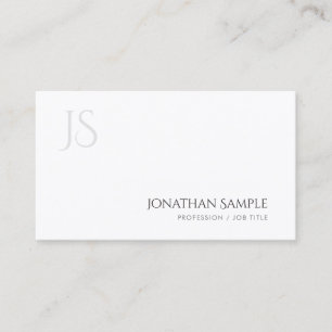 Modern Elegant Monogram Simple Design Template Business Card