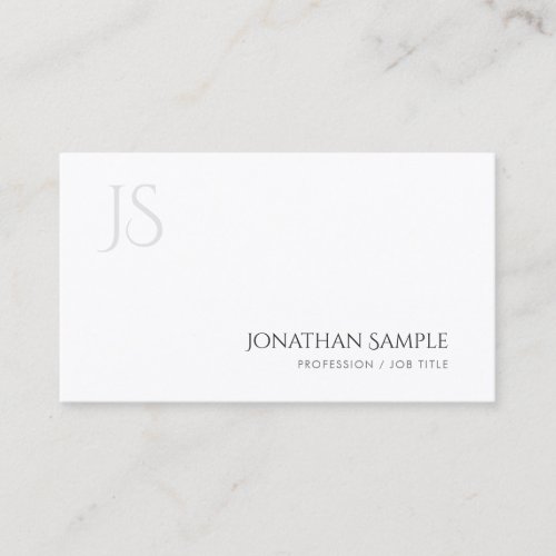 Modern Elegant Monogram Simple Design Template Business Card