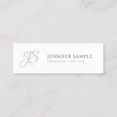 Modern Elegant Monogram Simple Template Trendy Mini Business Card
