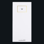 modern elegant monogram square foils magnetic notepad<br><div class="desc">Modern elegant monogram square foils, choose your customisable foil gold, rose gold or silver when editing your design. If required change the color inside the square to emphasise the area. • Monogram/Name • To Do Lists • Message Board • Grocery List • Shopping List • Monogrammed • Personalized • Family...</div>