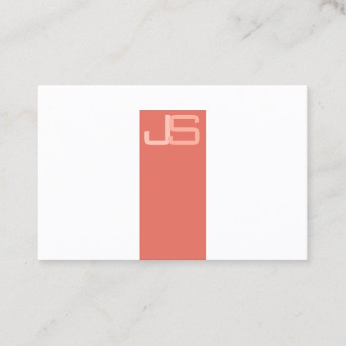 Modern Elegant Monogram Template Simple  Business Card