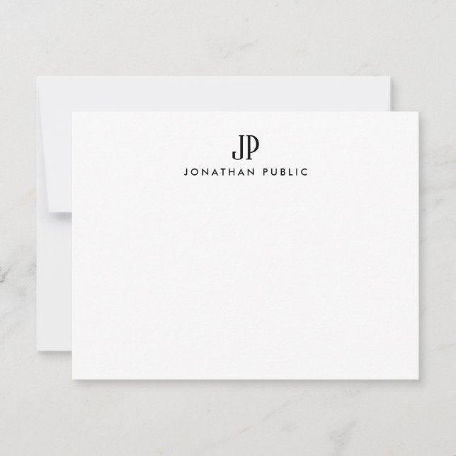 Modern Elegant Monogram Template Simple Minimalist (Front)