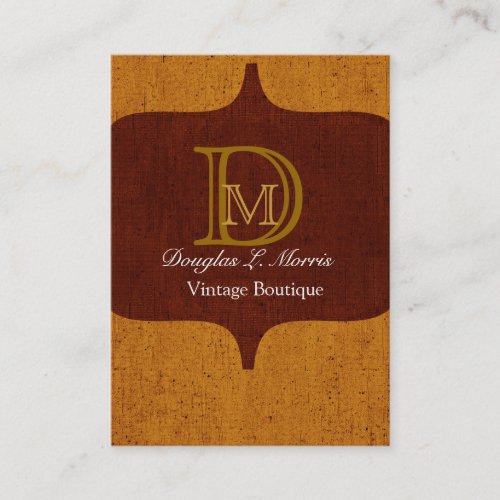Modern Elegant Monogram Vintage Business Cards