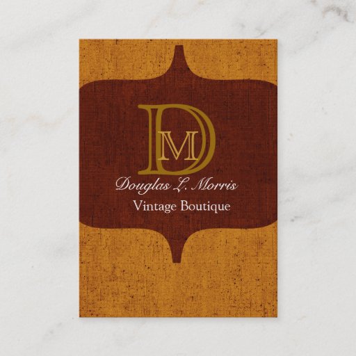 Customizable Modern Elegant Monogram Vintage Business Cards