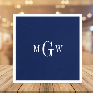 Modern Elegant Monogram Wedding Simple Napkins