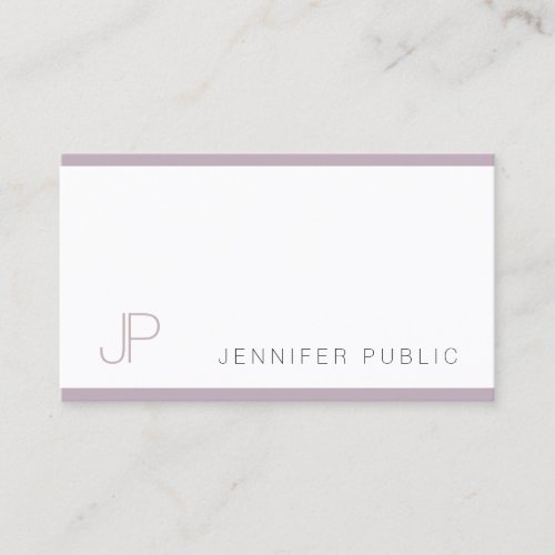 Modern Elegant Monogrammed Design Simple Plain Business Card