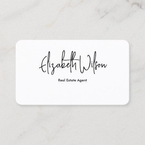 Modern elegant monogrammed realtor QR code Business Card