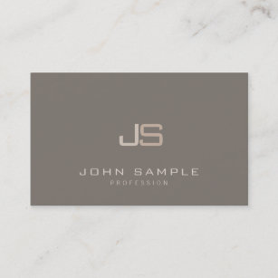 Modern Elegant Monogrammed Template Professional Business Card