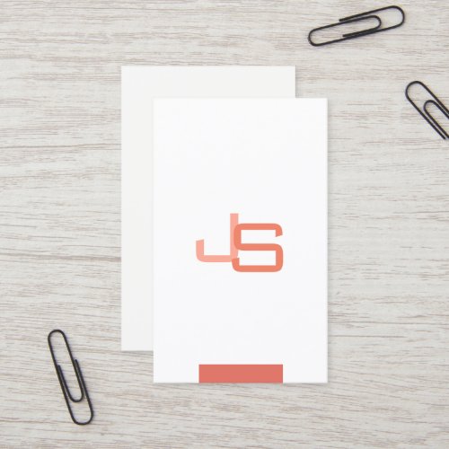Modern Elegant Monogrammed Trendy Template Business Card