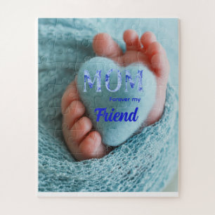 Modern Elegant Mother’s Day Forever my Friend Jigsaw Puzzle