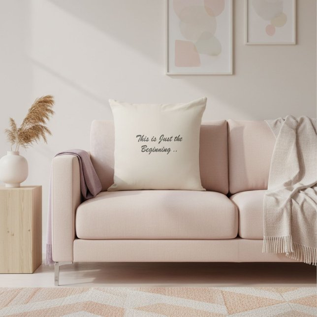  Modern elegant motivational quote typography  Throw Pillow (Creator Uploaded)