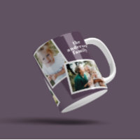 Modern elegant multi photo family purple gif