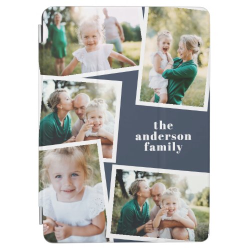 Modern elegant multi photo family stylish iPad air cover