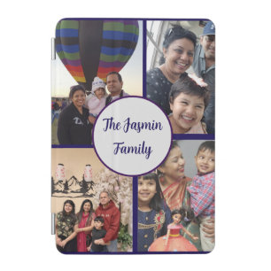 Modern elegant multi photo family stylish iPad mini cover