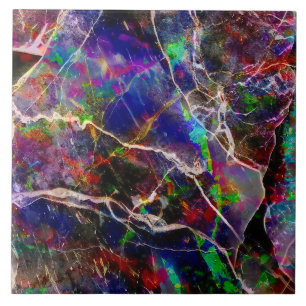   Modern Elegant Multicolored Marble Dark Abstract Ceramic Tile