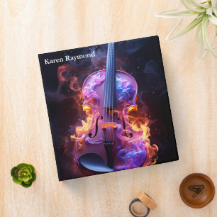 Modern Elegant Music Note 3 Ring Binder