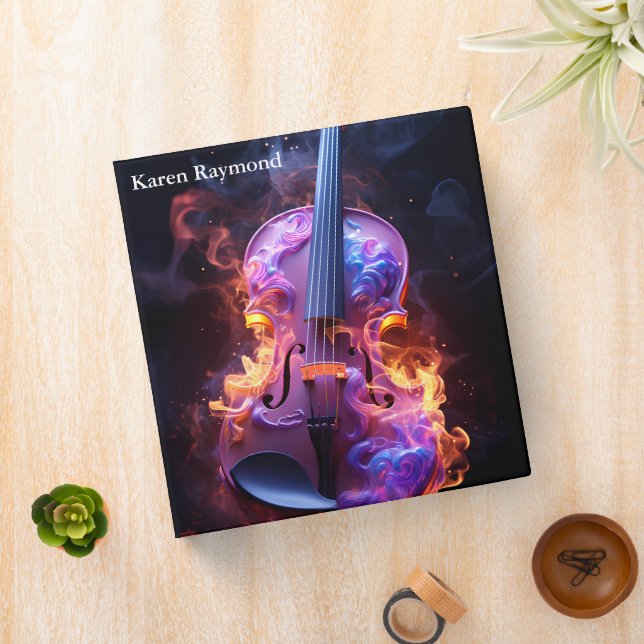 Modern Elegant Music Note 3 Ring Binder (In Situ)