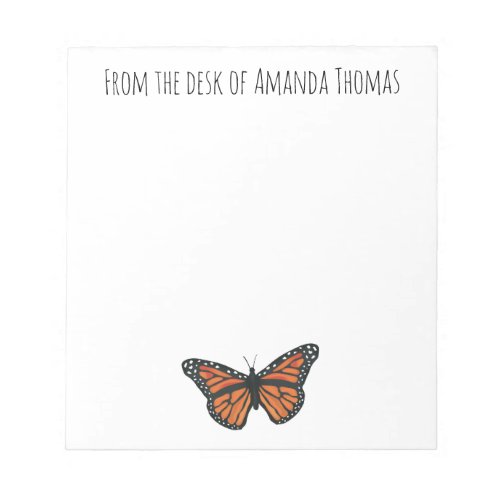 Modern Elegant Nature Simple Monarch Butterflies Notepad