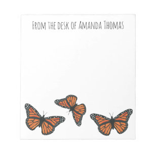 Modern Elegant Nature Simple Monarch Butterfly Notepad