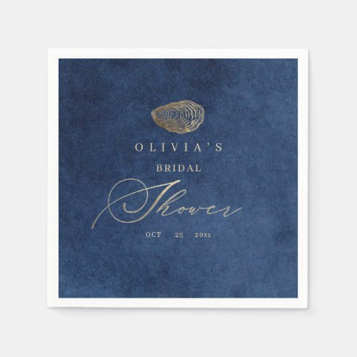 Modern & Elegant Nautical Bridal Shower Napkins