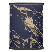 Modern elegant navy blue gold marble pattern lamp shade (Right)