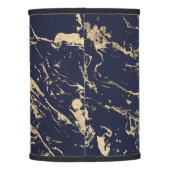 Modern elegant navy blue gold marble pattern lamp shade (Back)