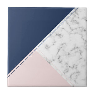 Modern elegant navy blue marble ceramic tile