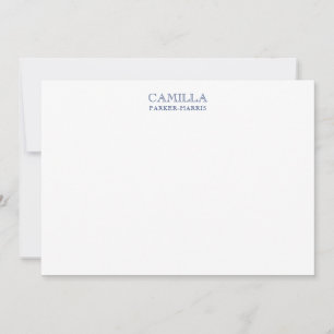 Modern Elegant Navy Blue Personal Stationery Note Card