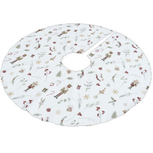 Modern Elegant Nutcracker Ballet Christmas  Brushed Polyester Tree Skirt