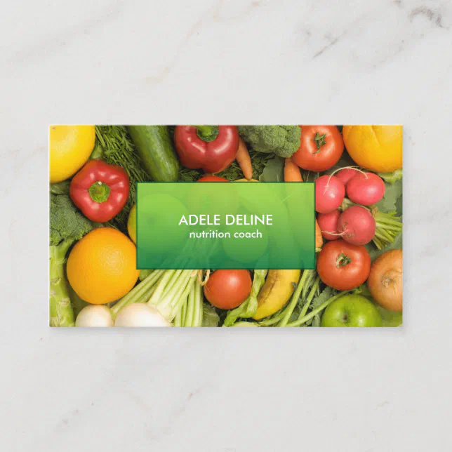 Modern Elegant Nutrition Coach Business Card | Zazzle