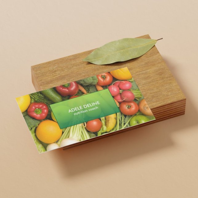Modern Elegant Nutrition Coach Business Card (Creator Uploaded)