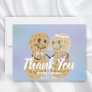 Modern Elegant Nuts About Each Other Cute Wedding Thank You Card
