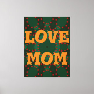Modern elegant orange_black_red_love mom_design   canvas print