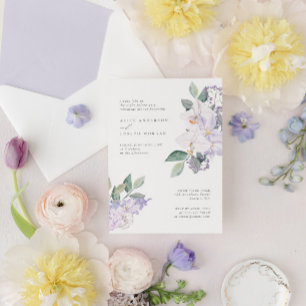 Modern Elegant Orchids & Greenery Rehearsal Dinner Invitation