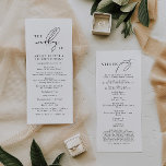 Modern Elegant Order of Events Wedding Program<br><div class="desc">This is a modern minimalist wedding program featuring a bold, elegant font pairing. Edit all wording and all font and background colors. // For matching items, please visit the "ASPEN" collection in the Sincerely By Nicole Zazzle store. * If you like this design but don't see it available for something...</div>
