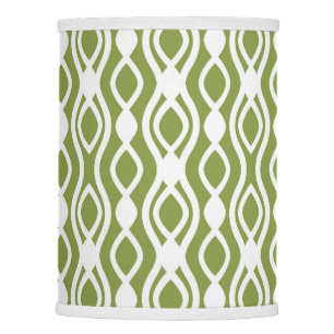 Modern, elegant, ornaments, green, white lamp shade
