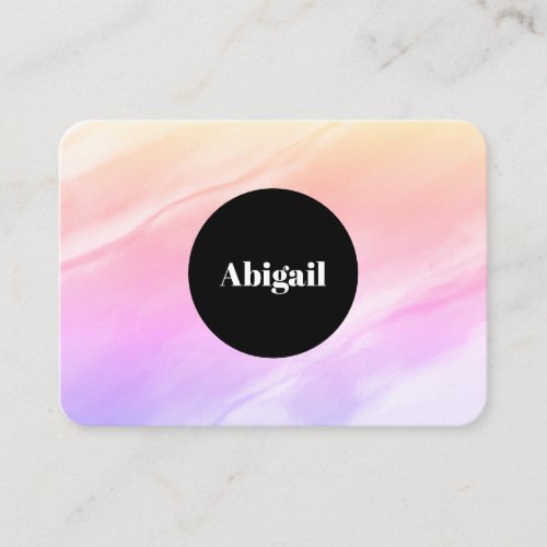 Modern Elegant Ovale Watercolor Business Card