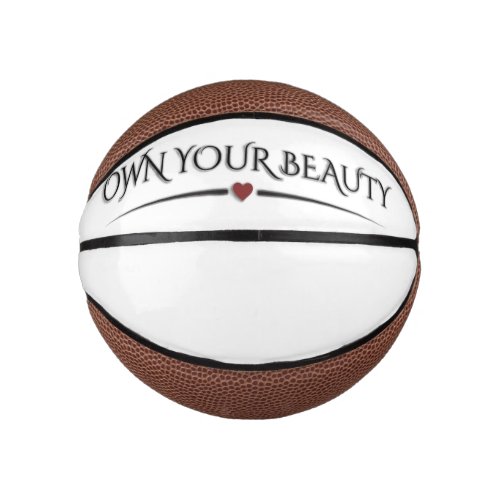 Modern Elegant "Own Your Beauty" Chic Pickleball Mini Basketball