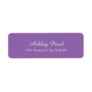 Modern Elegant Pale Purple Stylish Trendy Label