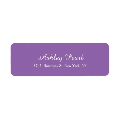 Modern Elegant Pale Purple Stylish Trendy Label