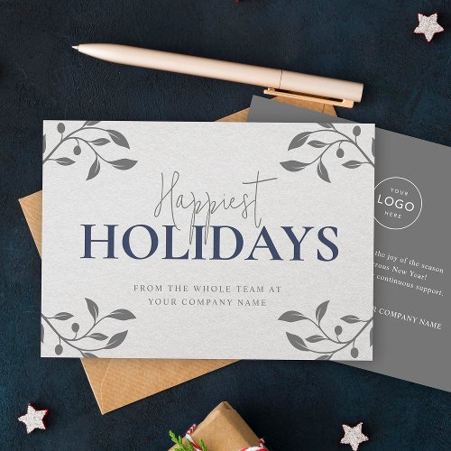 Modern Elegant Paper Texture Warm Business  Holiday Card