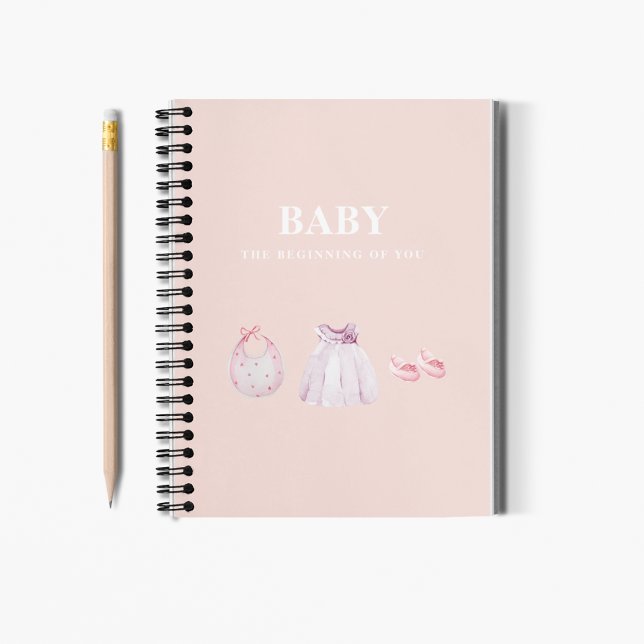 Modern Elegant Pastel Blue Baby Gift For Mom To Be Notebook (Creator Uploaded)